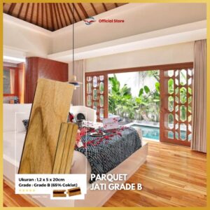 Parquet Jati Grade B Ukuran 20cm