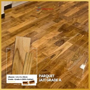 Parquet Jati Grade A Ukuran 25cm