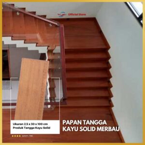 Papan Tangga Kayu Merbau/Papan Tangga Outdoor/Indoor/ Tahan Air/Tidak Licin