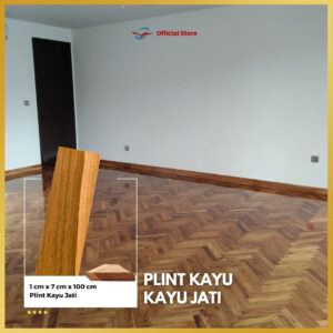 Plint Kayu Jati Per Meter UK 1 x 7 x 100 cm