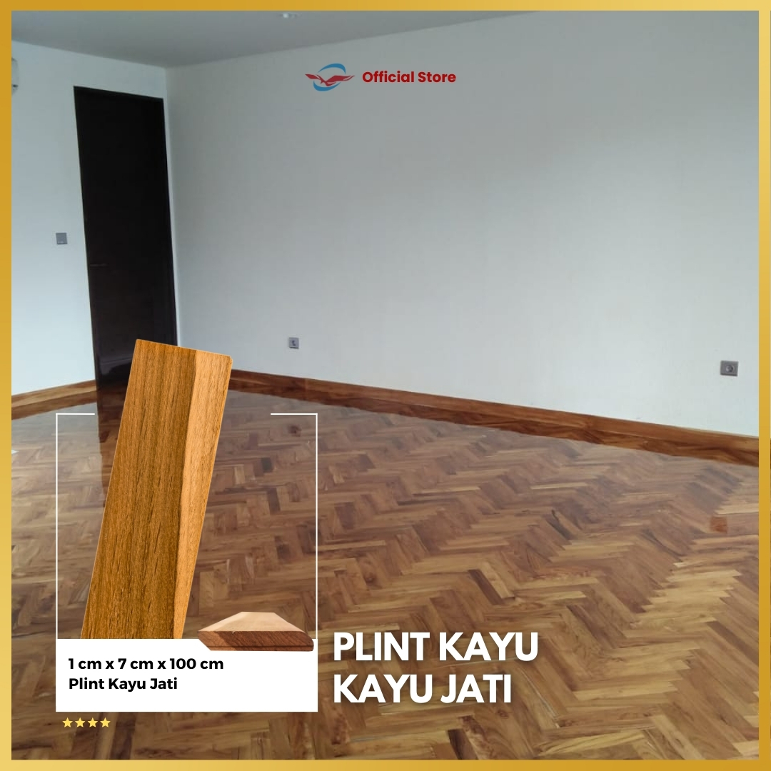 Plint Kayu Jati Per Meter UK 1 x 7 x 100 cm